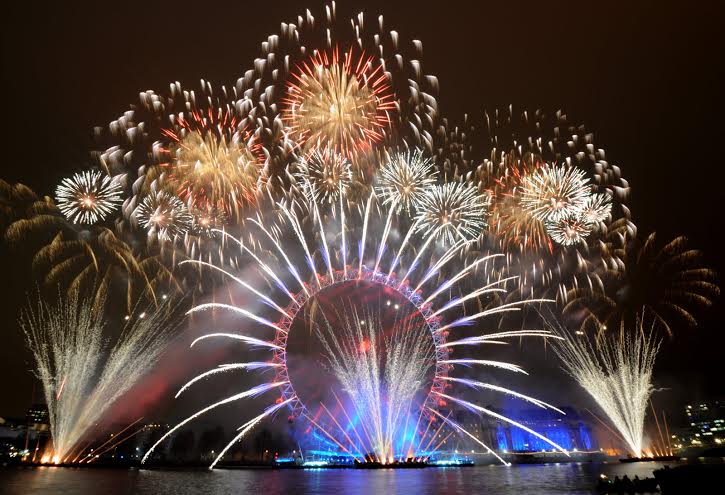 Image result for Images of fireworks on New Year's Eve
