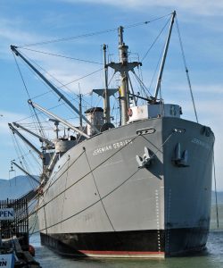 SS Jeremiah O'Brien at Pier 45. Image Source: Wikimedia user Sanfranman59, March 8th 2008.
