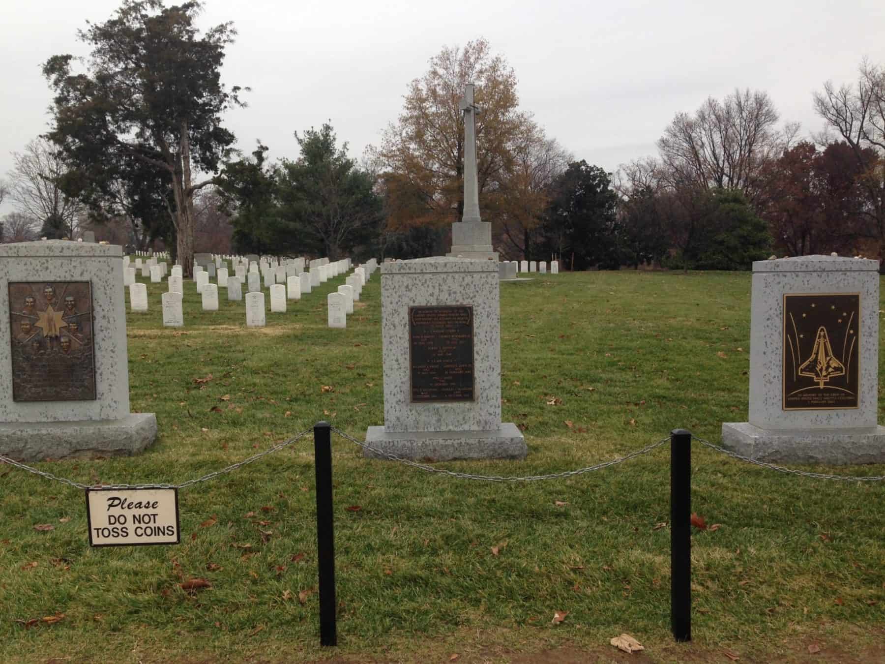 Challenger and Columbia Space Shuttle Memorials Arlington Cemetery