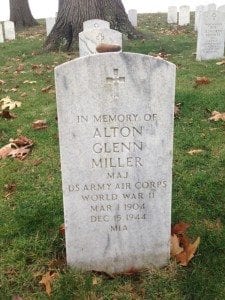 Glenn Miller's grave at Arlington National Cemetery