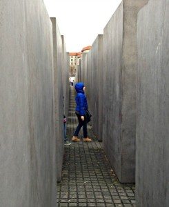 Berlin inside Holocaust memorial