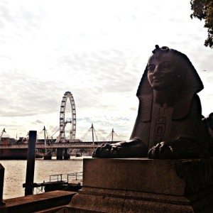 London Cleopatras Needle sphinx