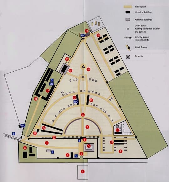 Map of Sachsenhausen concentration camp