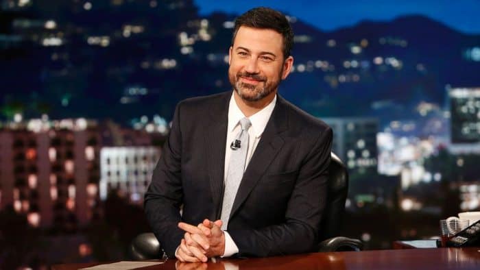 Jimmy Kimmel hosting his late night show. Image Source: ABC News.