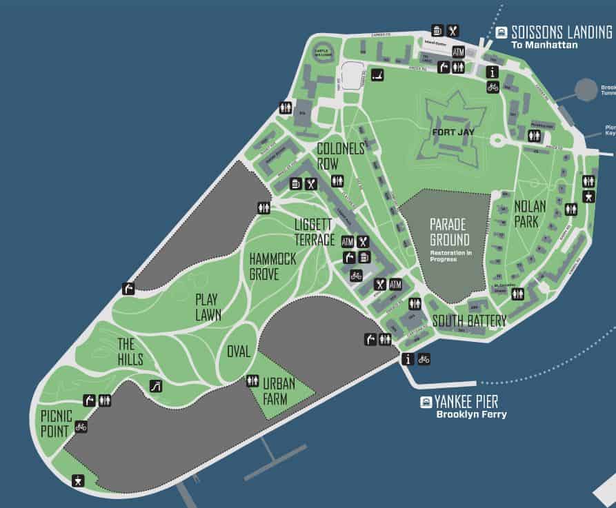 Governors Island Map
