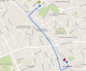 How to get to Exmouth Market in East London