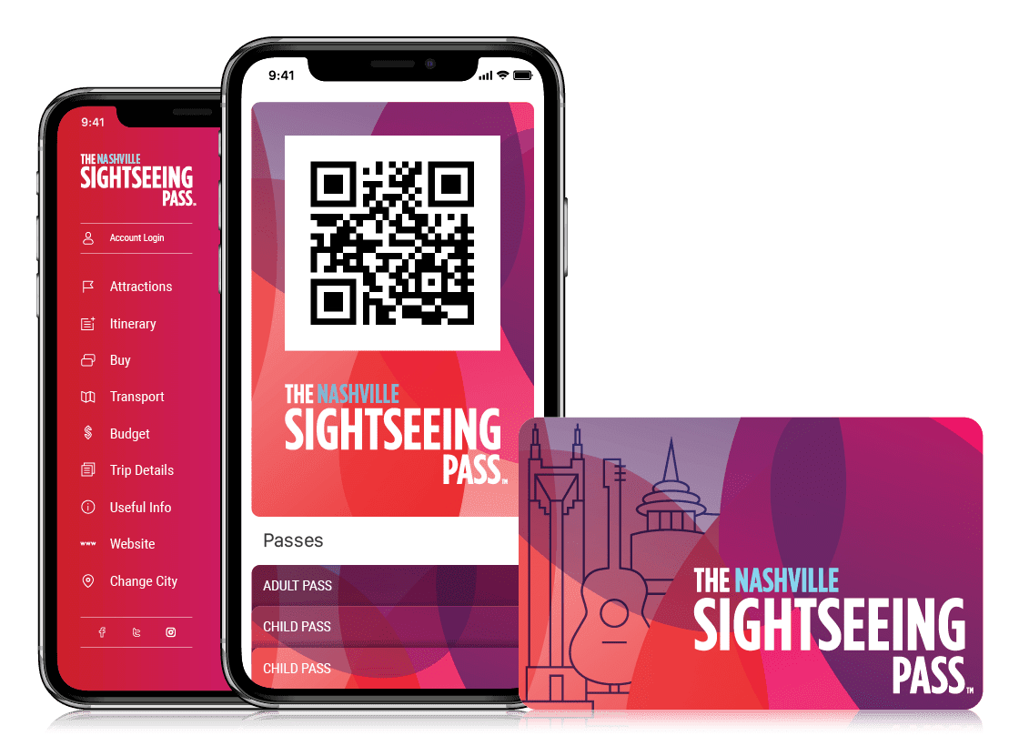 The Nashville Sightseeing Pass is available on your mobile device. Image Source: Nashville Sightseeing Pass.