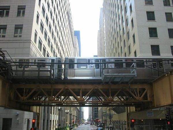 Chicago L in the Loop