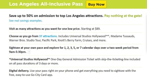 Los Angeles All Inclusive Pass Explained