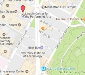 Tkts Lincoln Center map