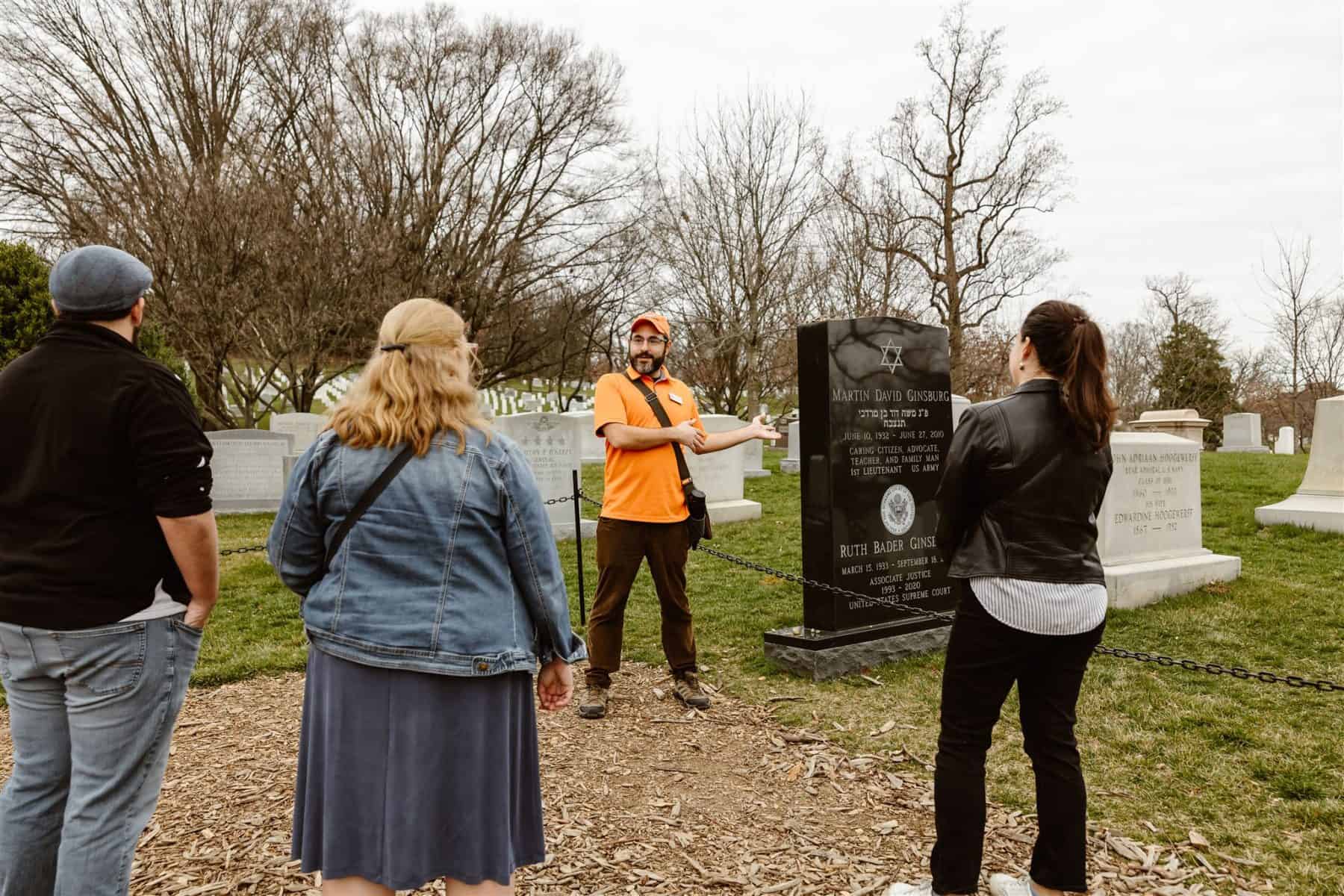 Visit Justice Hill, where many Supreme Court Justices are buried, including Ruth Bader Ginsburg, Oliver Wendell Holmes and Thurgood Marshall.