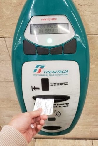 Trenitalia Train Ticket Validation Machine