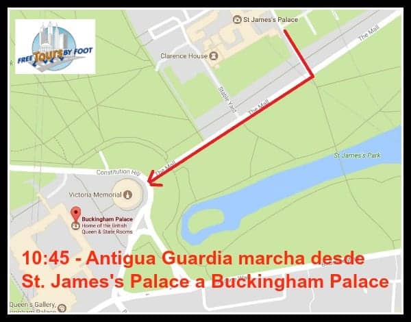Antigua Guardia marcha desde St. James's Palace a Buckingham Palace