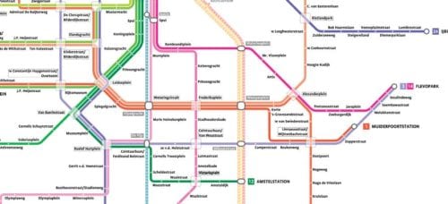 Amsterdam Tram Map