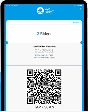 image of tghe NYC ferry app tickets