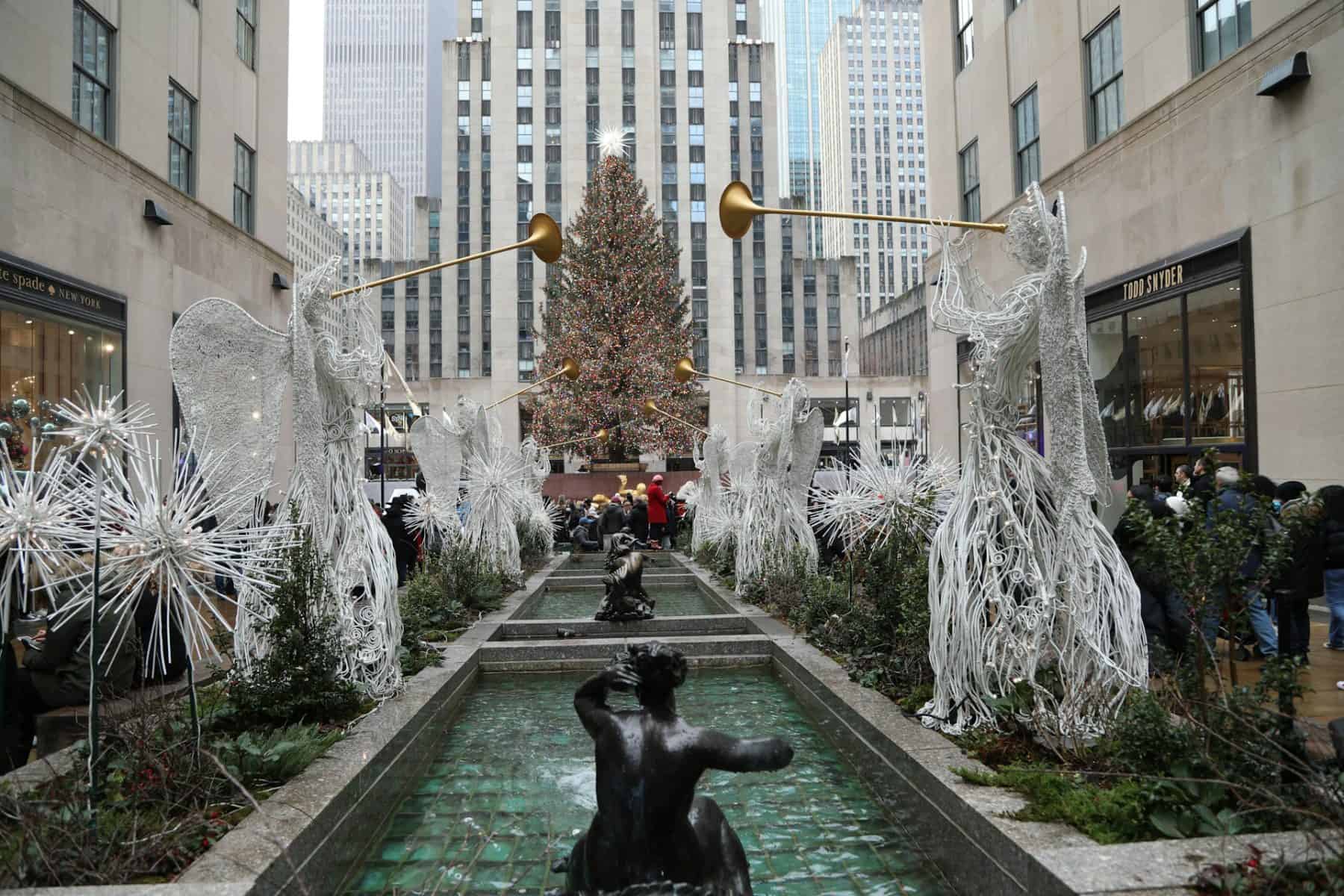 The Channel Gardens at Rockefeller Center at the Christmas Holidays