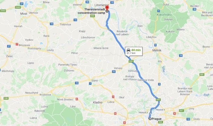 How Far is Terezin Concentration Camp from Prague