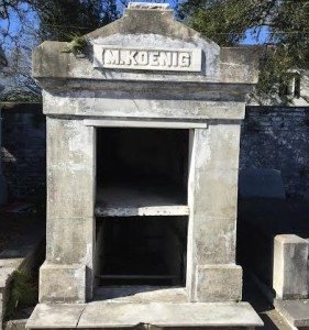 Koenig Tomb Lafayette Cemetery 1