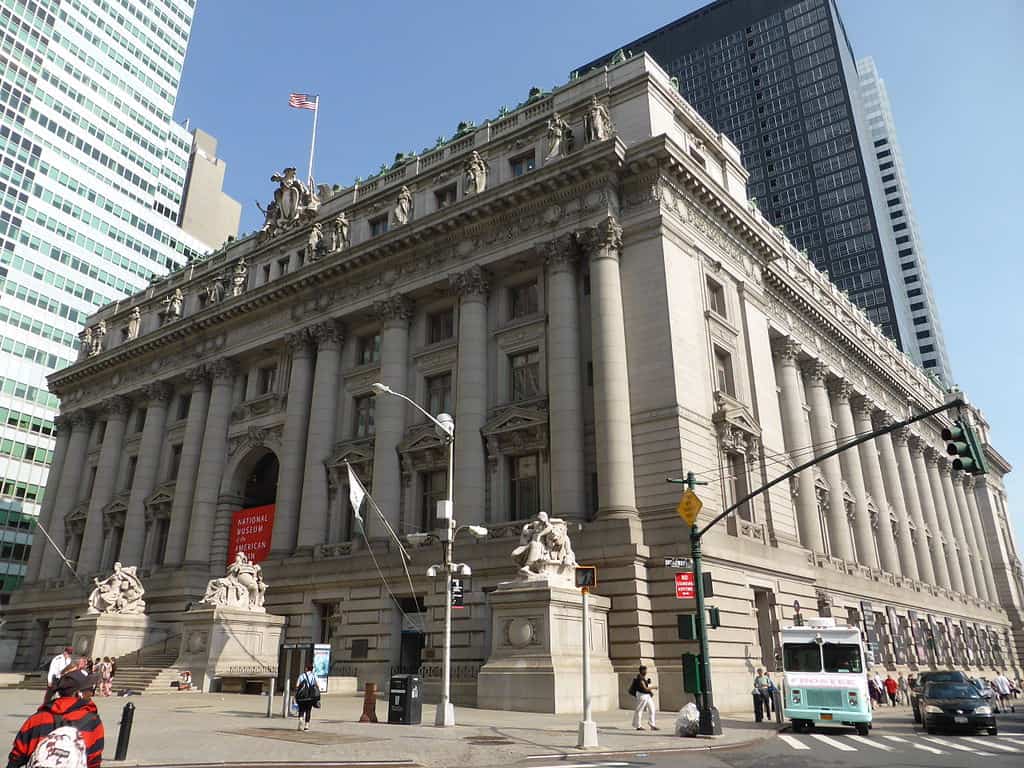 The National Museum of the American Indian, a stunning Beaux-Arts building next to Battery Park was built in 1907 as the Alexander Hamilton U.S. Custom House.