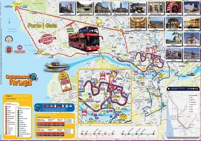 Hop On Hop Off Porto Route Map