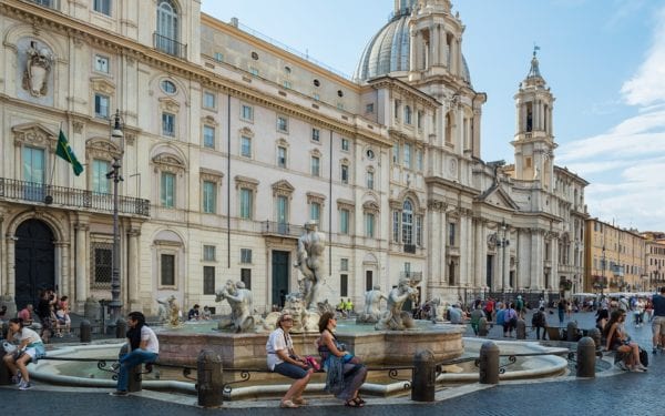 The center of Piazza Navona.