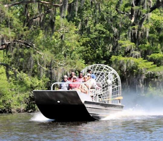 an airboat tour in New Orleans