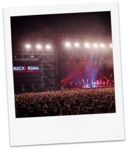 a large outdoor concert called Rock Roma