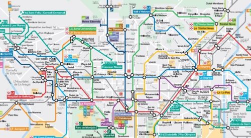 Barcelona Metro Map