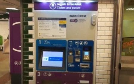 Budapest Public Transportation Ticket Machine