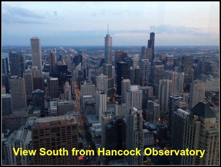 View South from Hancock Observatory Chicago
