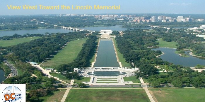View West from Washington Monument Toward Lincoln Memorial