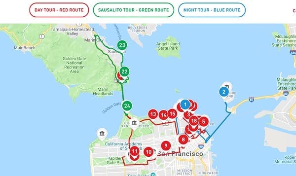 Big Bus San Francisco Route Map