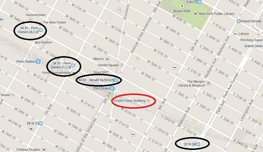 How to get to the Empire State Building