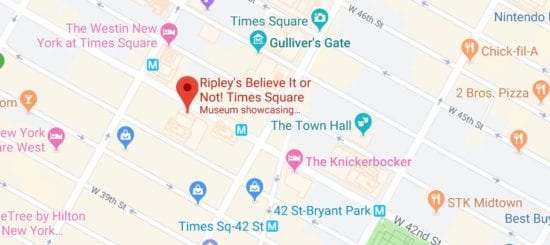 Ripley's Believe It or Not Map Location
