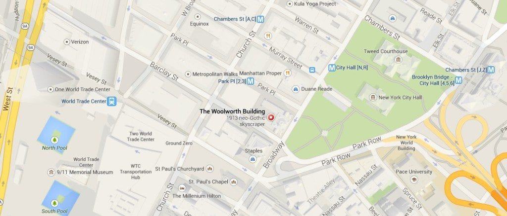 Where is the Woolworth Building in New York City