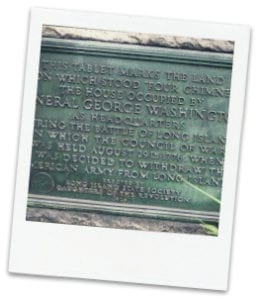 Plaque commemorating Four Chimneys house