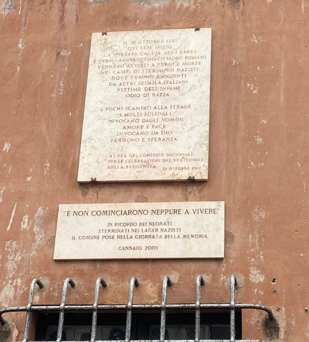 Plaque in Largo 16 Ottobre 1943
