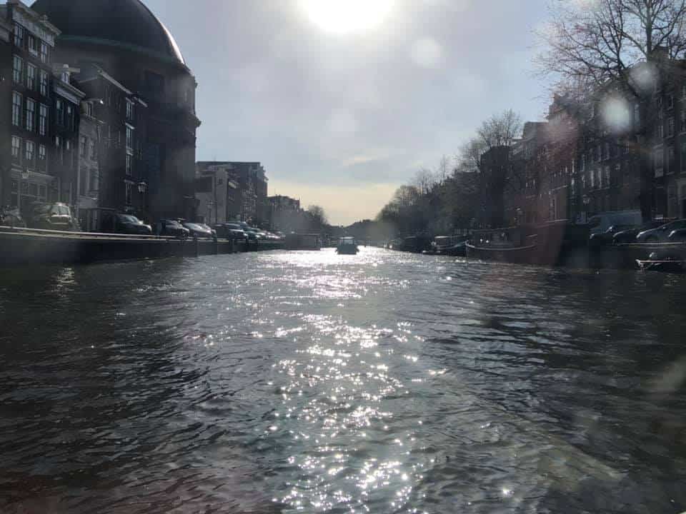 View from Amsterdam Canal Boat