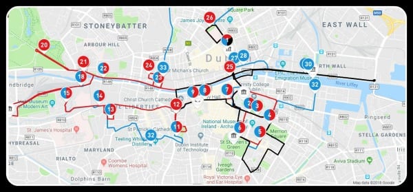 Big Bus Dublin Route Map