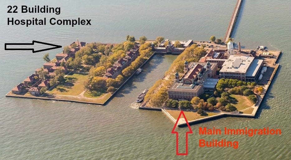 Birdseye View of Ellis Island