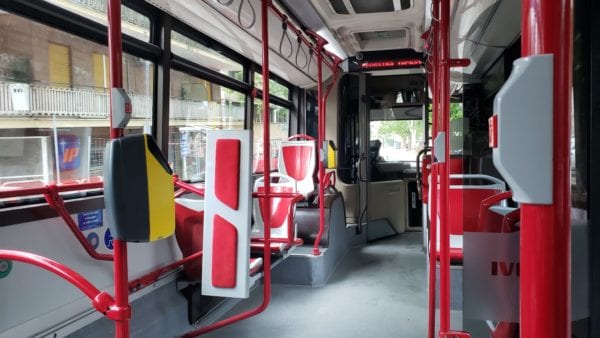 Bus Interior in Rome