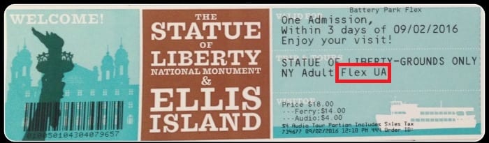 Flex Ticket Statue of Liberty