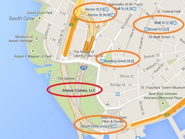 How to get to the Statue of Liberty Ferry