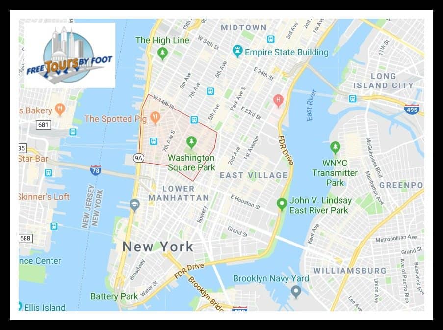 Map of Greenwich Village