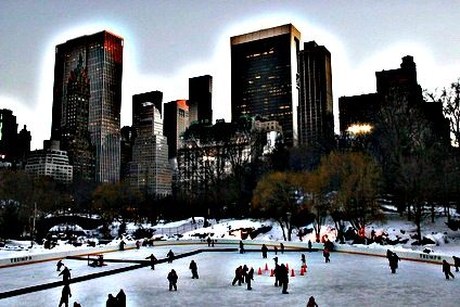 New York Ice skating centralpark