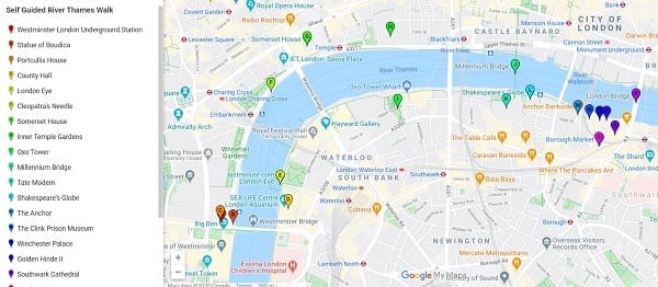 River Thames Walk Map