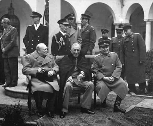 Yalta Conference (Churchill, Roosevelt, Stalin) (B&W)