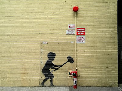 Banksy's Hammer Boy 