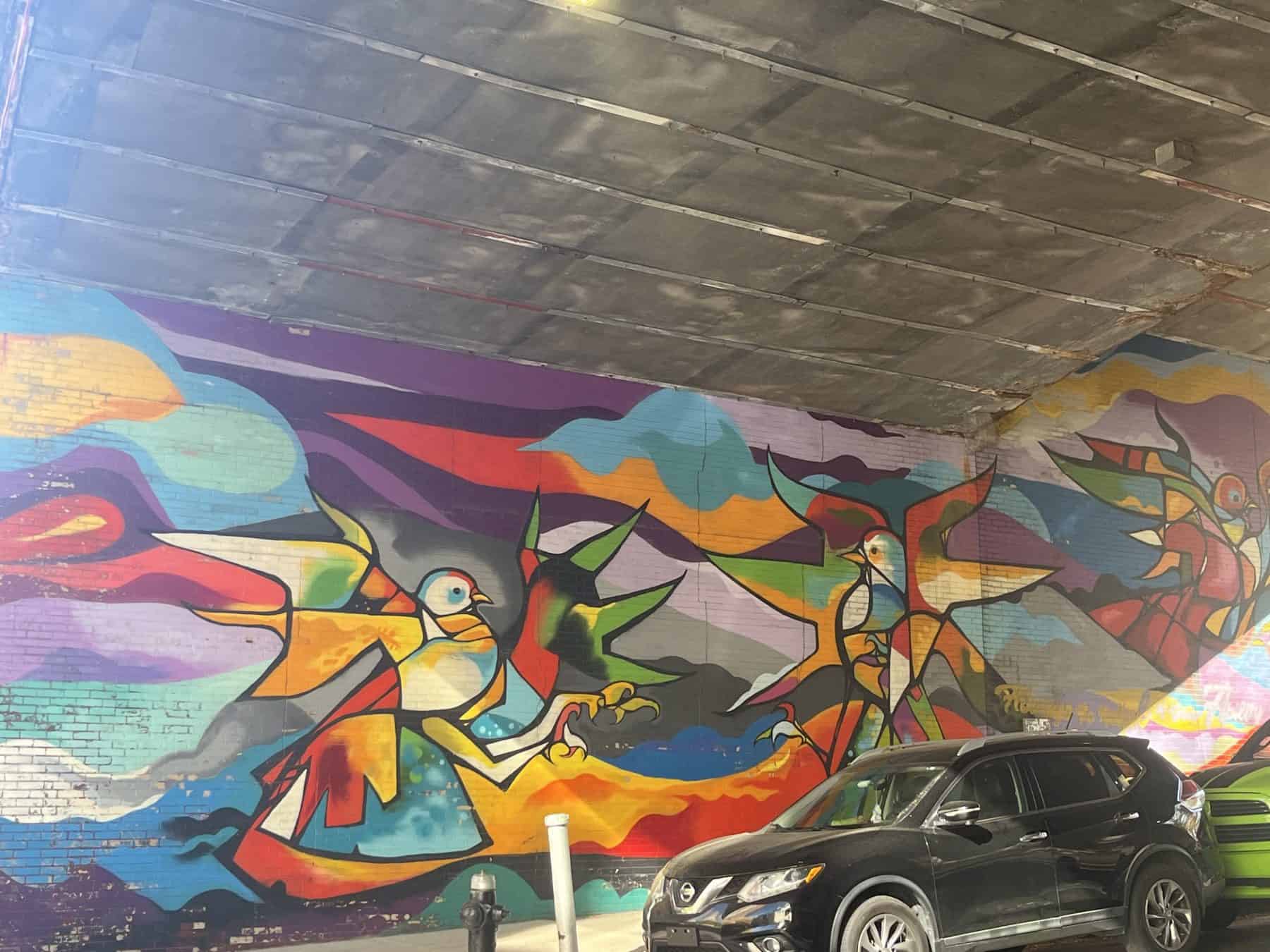 Mural by artists CAM in DUMBO