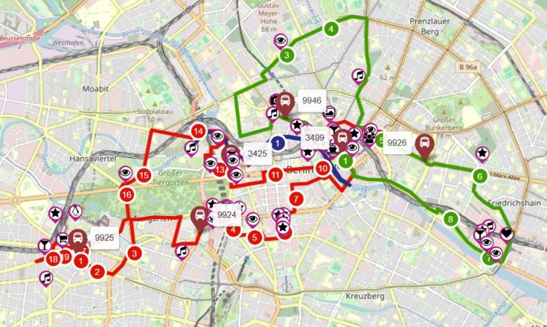 Citysightseeing Berlin Routes Map